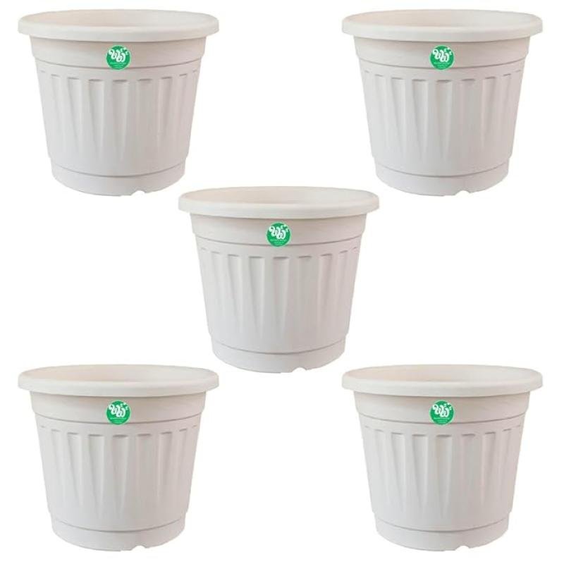 16 Inch White Durable Nursery & Garden Pot – Elegant, Heavy-Duty, UV-Resistant Planter