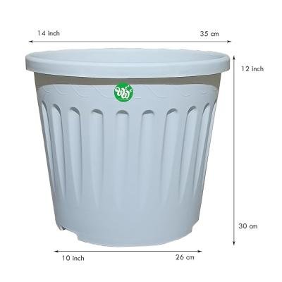 16 Inch White Durable Nursery & Garden Pot – Elegant, Heavy-Duty, UV-Resistant Planter
